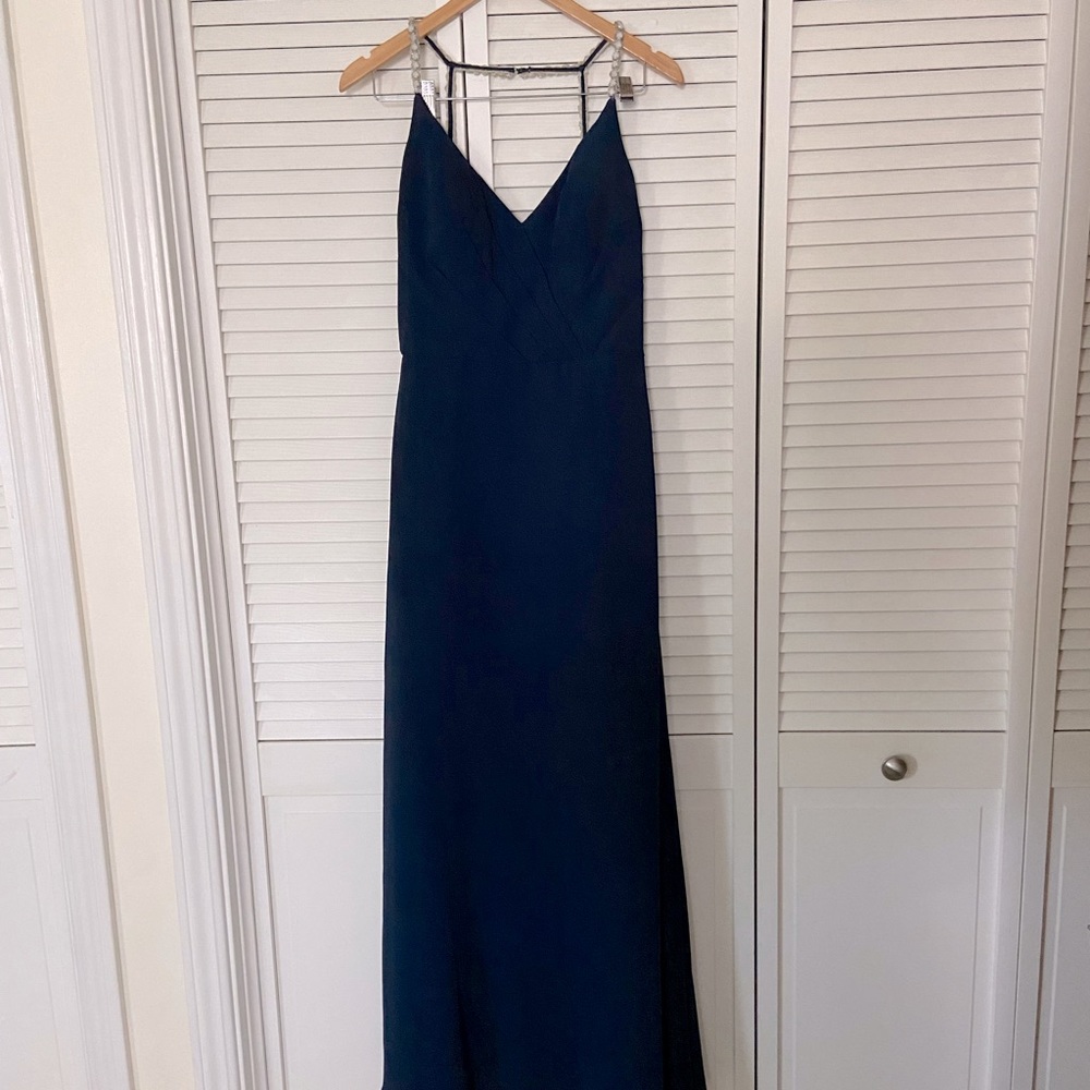 Hayley Paige Occasions navy blue dress